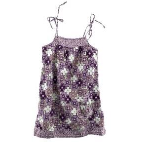 Girls Mossimo Supply Co Floral Spaghetti Strap Dress Purple Green Size L 10–12